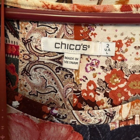 Chico’s Tapestry Print Mid Length Kimono (S/M) and matching Tank (Size 2) - Picture 4 of 5